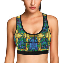 Load image into Gallery viewer, stained glass pattern 6 aa Women&#39;s All Over Print Sports Bra (Model T52)