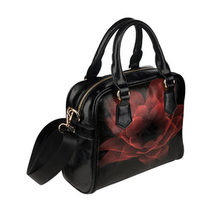 floral fract 3 red Shoulder Handbag (Model 1634)