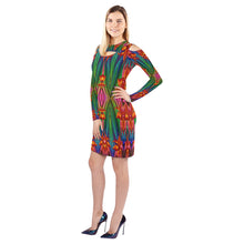 Load image into Gallery viewer, pattern 318 Cold Shoulder Long Sleeve Dress (Model D37)