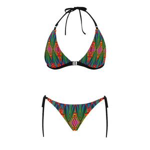 pattern 318 Buckle Front Halter Bikini Swimsuit (Model S08)