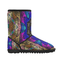Load image into Gallery viewer, fractal 50 aa Custom High Top Kid&#39;s Snow Boots (Model 050)