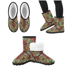 Load image into Gallery viewer, stained glass pattern 8 aa Custom High Top Kid&#39;s Snow Boots (Model 050)