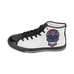 skull 3 Men’s Classic High Top Canvas Shoes (Model 017)