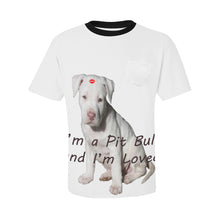 Load image into Gallery viewer, I&#39;m a Pit Bull 2 Men&#39;s All Over Print T-Shirt with Chest Pocket (Model T56)