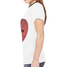 Load image into Gallery viewer, I love You New All Over Print T-shirt for Women (Model T45)