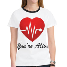 Load image into Gallery viewer, You&#39;re Alive New All Over Print T-shirt for Women (Model T45)