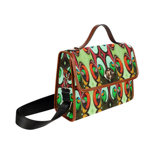 stained glass pattern 5 aa Waterproof Canvas Bag/All Over Print (Model 1641)