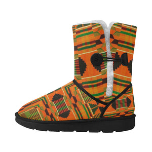 Kente 3 Unisex Single Button Snow Boots (Model 051)