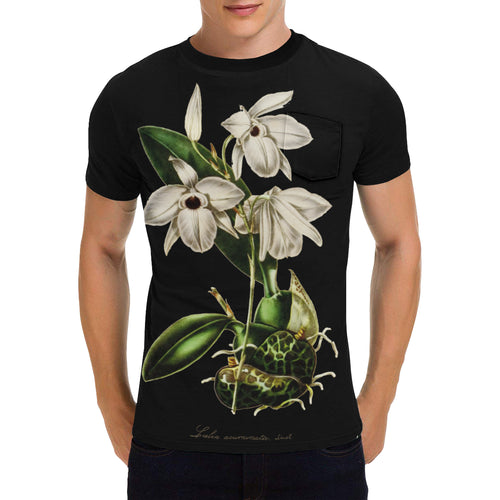 laelia acuminata Men's All Over Print T-Shirt with Chest Pocket (Model T56)