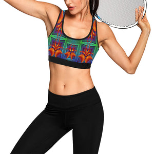 pattern 316 Women's All Over Print Sports Bra (Model T52)